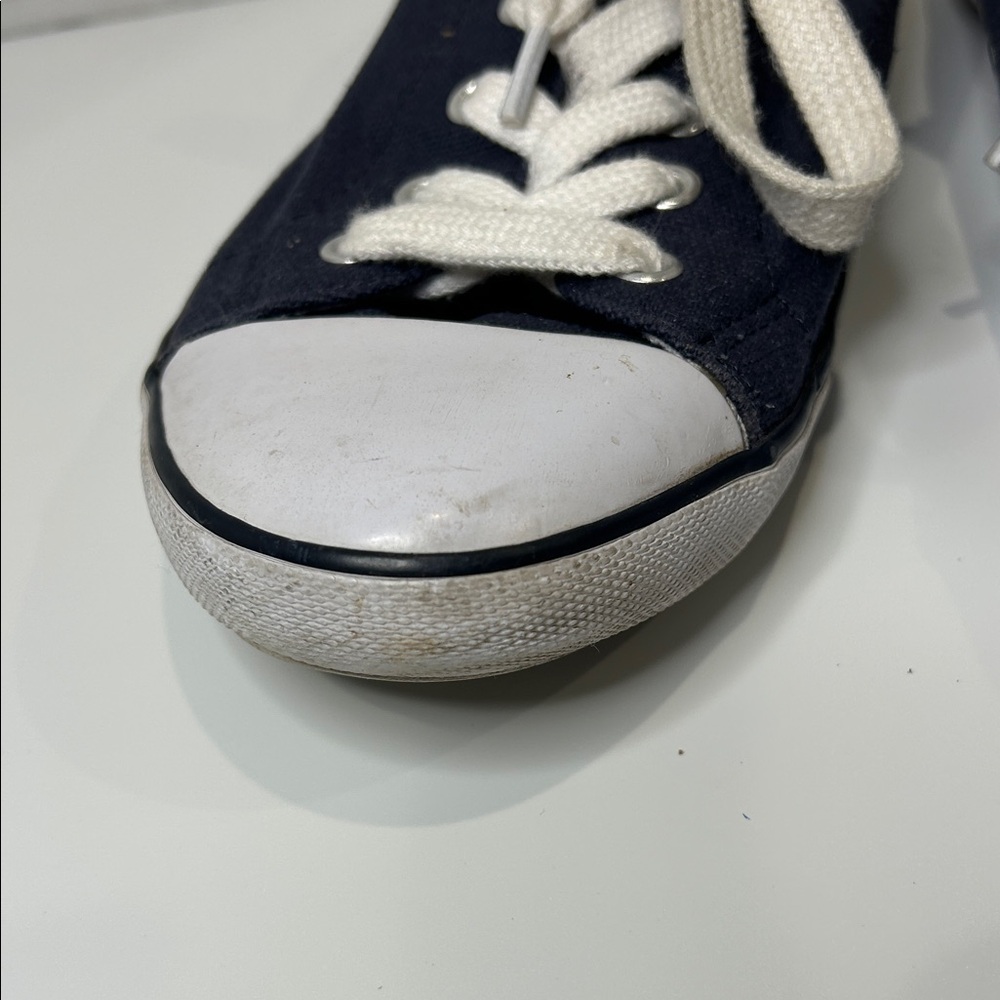 Polo Ralph Lauren Navy Canvas Sneakers Size 8 - Picture 3 of 9